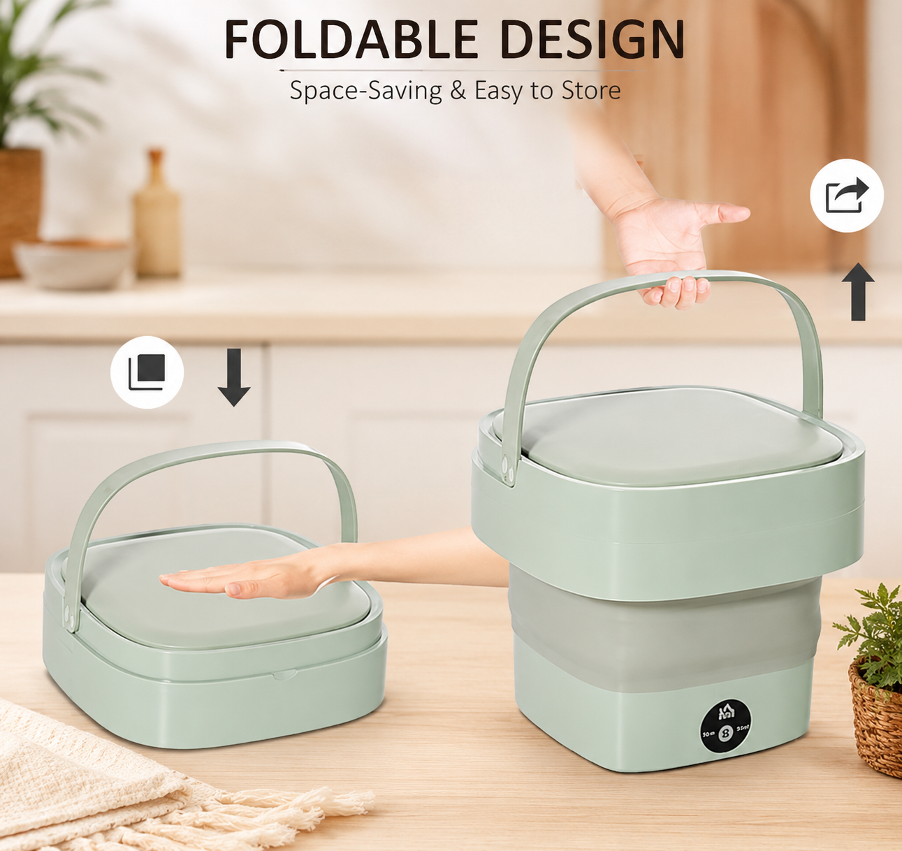 Foldable Mini Laundry Machine | غسالة ملابس صغيرة قابلة للطي