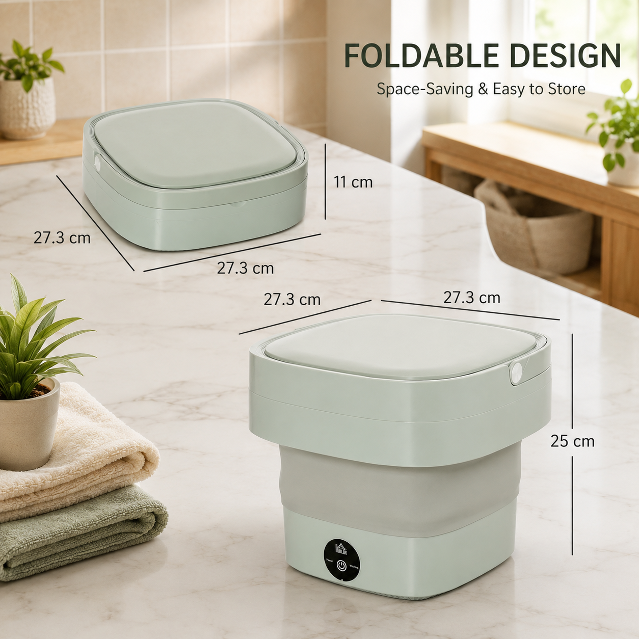 Foldable Mini Laundry Machine | غسالة ملابس صغيرة قابلة للطي