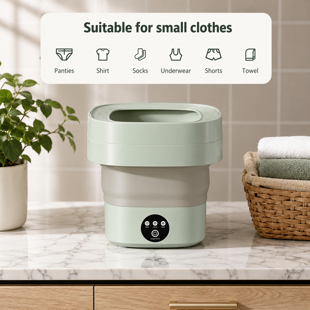 Foldable Mini Laundry Machine | غسالة ملابس صغيرة قابلة للطي