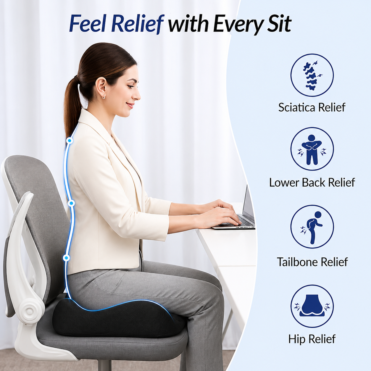 Ergonomic Pain Relief Cushion